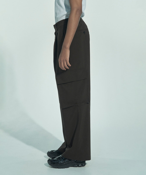 VICTIM（ヴィクティム）の「VICTIM ヴィクティム / BUGGY CARGO SLACKS リネンライクバギーカーゴスラックス / VTM-26-P-002（スラックス・メンズ・ブラック/ネイビー/ブラウン・1/2/3）」の21枚目の写真