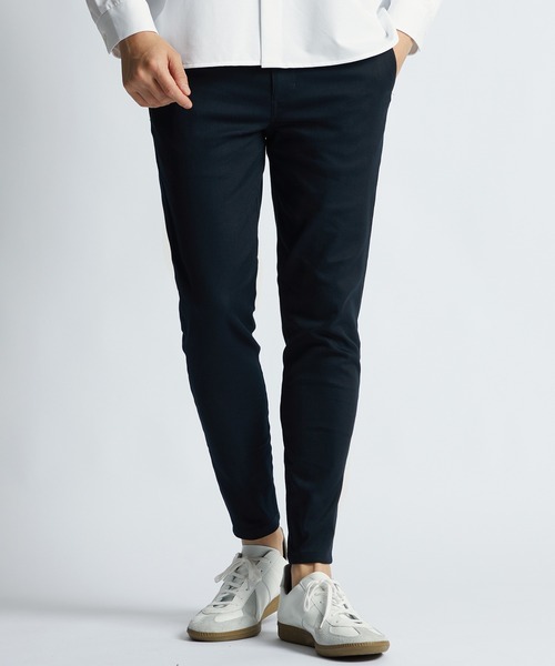 LANVIN en Bleu(ランバンオンブルー)の「超伸縮「ガムストレッチ」接触冷感 スキニー イージーチノパン(チノパンツ・メンズ・ブラック/ネイビー/ホワイト/ライトグレー・50/48/46/52)」の4枚目の写真