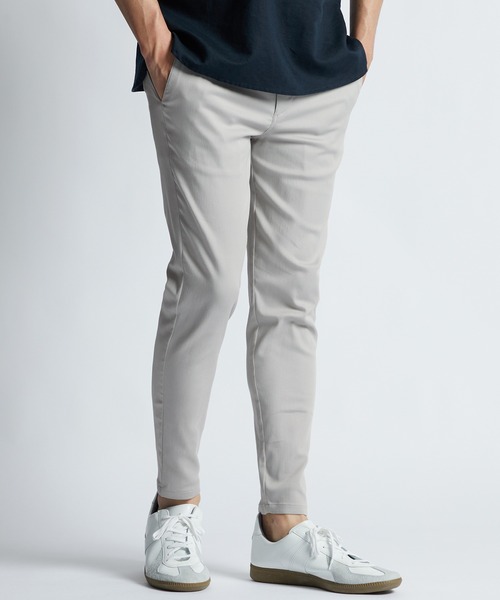 LANVIN en Bleu(ランバンオンブルー)の「超伸縮「ガムストレッチ」接触冷感 スキニー イージーチノパン(チノパンツ・メンズ・ブラック/ネイビー/ホワイト/ライトグレー・50/48/46/52)」の13枚目の写真