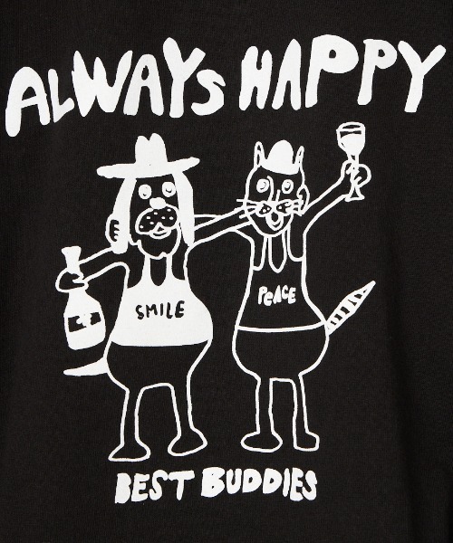 FUNG（ファング）の「[FUNG/ファング] BEST BUDDIES カットオフ プリントTシャツ（Tシャツ/カットソー・レディース・ブラック/ホワイト・M）」の22枚目の写真