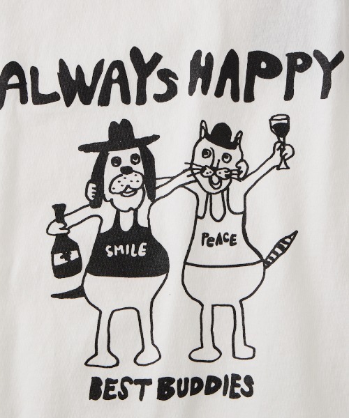 FUNG（ファング）の「[FUNG/ファング] BEST BUDDIES カットオフ プリントTシャツ（Tシャツ/カットソー・レディース・ブラック/ホワイト・M）」の17枚目の写真
