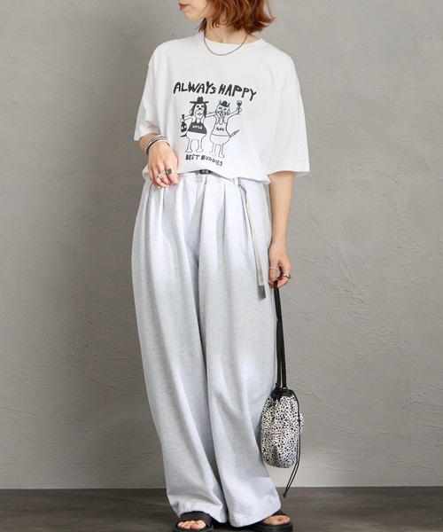 FUNG（ファング）の「[FUNG/ファング] BEST BUDDIES カットオフ プリントTシャツ（Tシャツ/カットソー・レディース・ブラック/ホワイト・M）」の3枚目の写真
