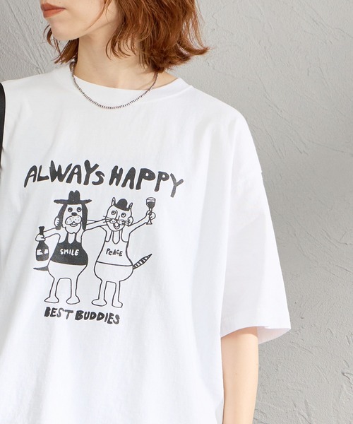 FUNG（ファング）の「[FUNG/ファング] BEST BUDDIES カットオフ プリントTシャツ（Tシャツ/カットソー・レディース・ブラック/ホワイト・M）」の14枚目の写真