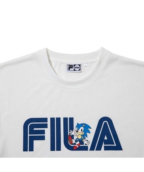 FILA(フィラ)の「FILA FILA X SEGA SONIC SS TEE(フィラ フィラ セガ ソニック SS ティー)(Tシャツ/カットソー・メンズ・ホワイト/グレー系・MEDIUM/LARGE/X-LARGE)」の4枚目の写真