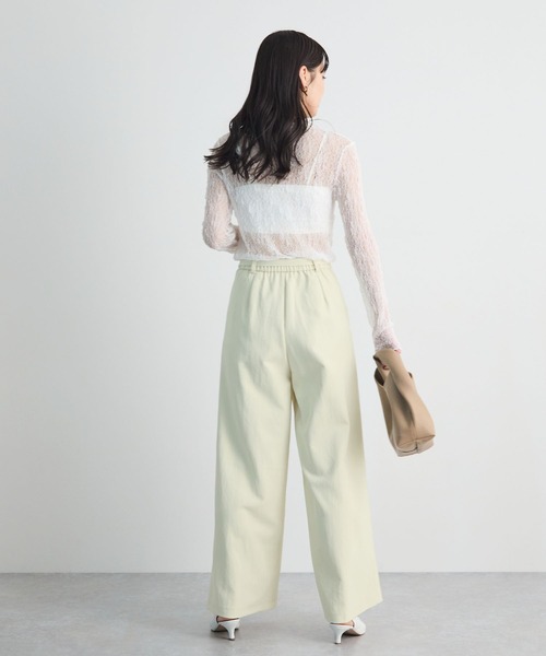 Futier land（フューティアランド）の「【取り外し可能】リボン付きワイドスラックス（スラックス・レディース・ブラック/イエロー/アイボリー・MEDIUM/LARGE/SMALL）」の12枚目の写真
