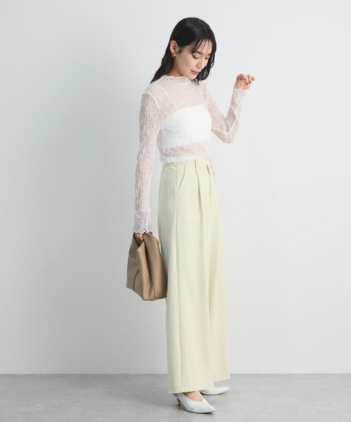 Futier land（フューティアランド）の「【取り外し可能】リボン付きワイドスラックス（スラックス・レディース・ブラック/イエロー/アイボリー・MEDIUM/LARGE/SMALL）」の13枚目の写真