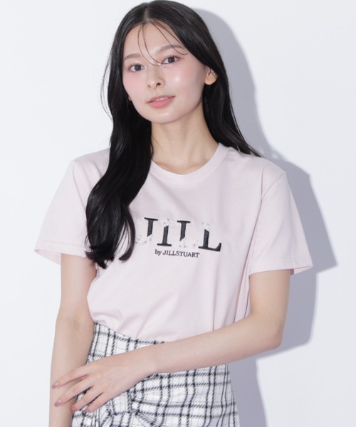 JILL by JILL STUART(ジルバイジルスチュアート)の「オーガニックコットンビジューロゴTシャツ(Tシャツ/カットソー・レディース・ブラック/ピンク/ホワイト・FREE)」の3枚目の写真