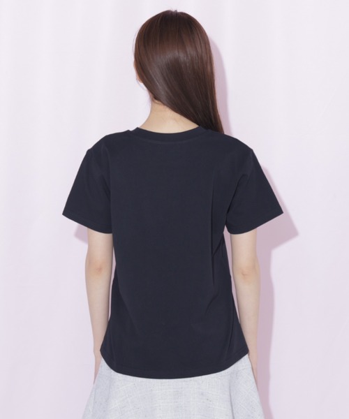 JILL by JILL STUART(ジルバイジルスチュアート)の「オーガニックコットンビジューロゴTシャツ(Tシャツ/カットソー・レディース・ブラック/ピンク/ホワイト・FREE)」の14枚目の写真
