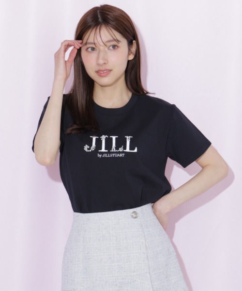 JILL by JILL STUART(ジルバイジルスチュアート)の「オーガニックコットンビジューロゴTシャツ(Tシャツ/カットソー・レディース・ブラック/ピンク/ホワイト・FREE)」の10枚目の写真