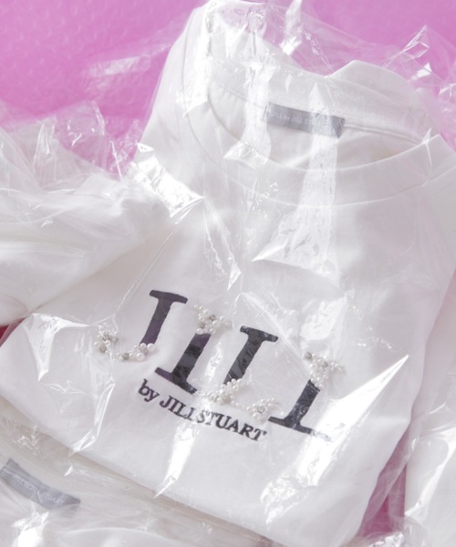 JILL by JILL STUART(ジルバイジルスチュアート)の「オーガニックコットンビジューロゴTシャツ(Tシャツ/カットソー・レディース・ブラック/ピンク/ホワイト・FREE)」の4枚目の写真