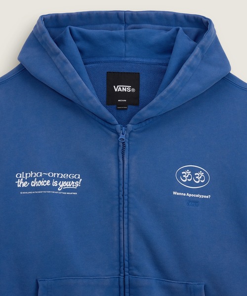 VANS(バンズ)の「ED DAVIS ジップアップフーディー / ED DAVIS ZIP UP HOODIE True Bl VN000VT07WM1(パーカー・メンズ・ブルー・LARGE/SMALL/X-LARGE/MEDIUM)」の4枚目の写真
