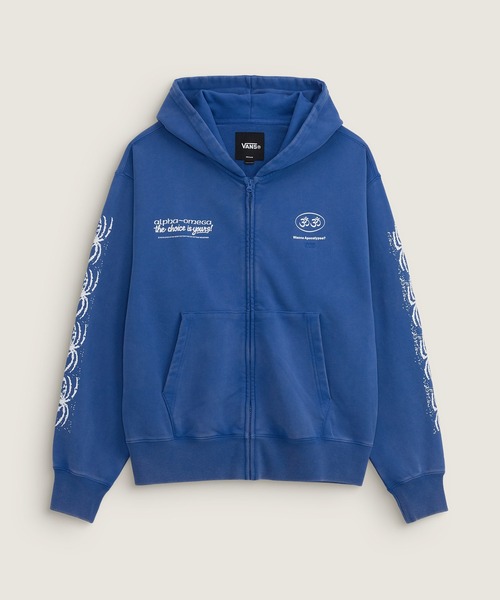 VANS(バンズ)の「ED DAVIS ジップアップフーディー / ED DAVIS ZIP UP HOODIE True Bl VN000VT07WM1(パーカー・メンズ・ブルー・LARGE/SMALL/X-LARGE/MEDIUM)」の2枚目の写真