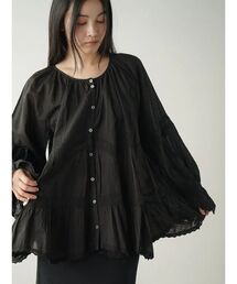 2way lace switching blouse