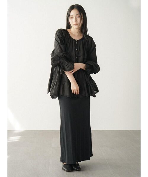 FIKA.(フィーカ)の「2way lace switching blouse(シャツ/ブラウス・レディース・ブラック/ホワイト・FREE)」の9枚目の写真