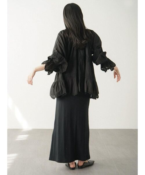 FIKA.(フィーカ)の「2way lace switching blouse(シャツ/ブラウス・レディース・ブラック/ホワイト・FREE)」の11枚目の写真