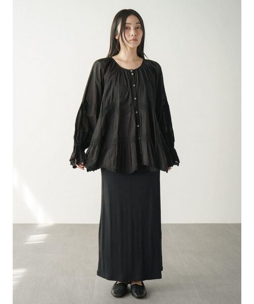 FIKA.(フィーカ)の「2way lace switching blouse(シャツ/ブラウス・レディース・ブラック/ホワイト・FREE)」の12枚目の写真