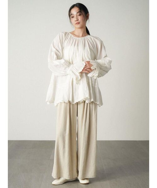 FIKA.(フィーカ)の「2way lace switching blouse(シャツ/ブラウス・レディース・ブラック/ホワイト・FREE)」の20枚目の写真