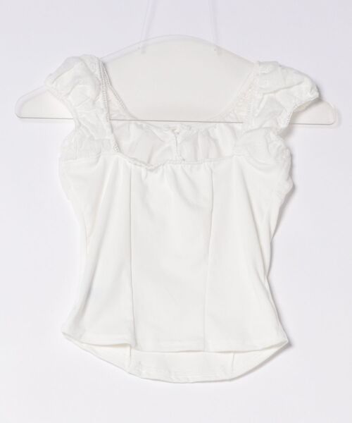 Ritzy(リッツィー)の「レースアップ パフスリーブ U ネックカットソートップス(Tシャツ/カットソー・レディース・ホワイト・M)」の15枚目の写真