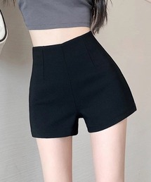ハイウエストシンプルショートパンツ