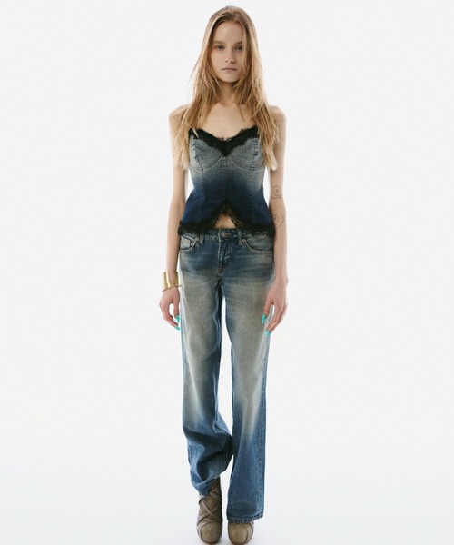 BLONDEY(ブロンディ)の「LACE DENIM CAMISOLE TOPS(キャミソール・レディース・ブルー・FREE)」の10枚目の写真