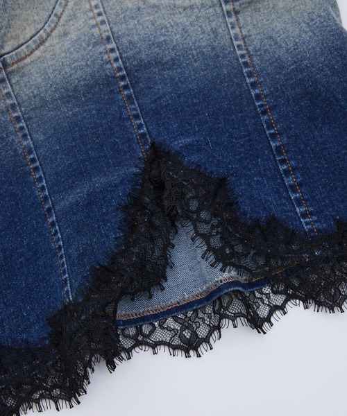 BLONDEY(ブロンディ)の「LACE DENIM CAMISOLE TOPS(キャミソール・レディース・ブルー・FREE)」の8枚目の写真