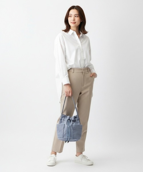 anello(アネロ)の「anello FLOOP フループ 巾着ミニショルダー(トートバッグ・レディース・ライトブルー/グレイッシュベージュ/ブラック/ダークグレー/ピンク・FREE)」の8枚目の写真