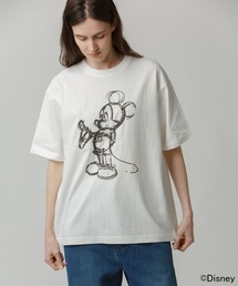 Johnbull（ジョンブル）の「MICKEY MOUSE / Embroidery Tシャツ（Tシャツ/カットソー）」