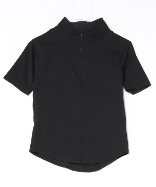 H.TOKYO(エイチトウキョウ)の「ハイネックジップアップハーフスリーブトップス(Tシャツ/カットソー・レディース・ブラック/ホワイト・SMALL/MEDIUM/LARGE)」の7枚目の写真