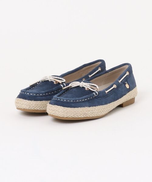Hawkins(ホーキンス)の「HAWKINS ホーキンス KATE レース モカシンシューズ HW10152 S/NAVY(スニーカー・レディース・ブルー・8/7h/7/6h/6/5h)」の1枚目の写真