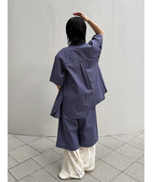 ELCHELE(エルチェレ)の「UNIVERSAL CHECK HS SHIRT(シャツ/ブラウス・レディース・ブルー/ベージュ・FREE)」の11枚目の写真