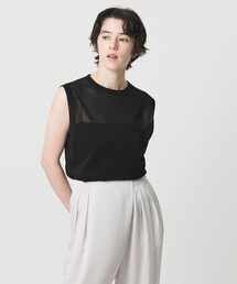 MARW UNITED ARROWS | ＜MARW UNITED ARROWS＞シアー ノースリーブ ニット(ニット/セーター)