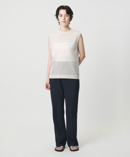 MARW UNITED ARROWS(マルゥ ユナイテッドアローズ)の「<MARW UNITED ARROWS>シアー ノースリーブ ニット(ニット/セーター・レディース・ダークブラウン/ライトグレー/ネイビー/ブラック・FREE)」の6枚目の写真