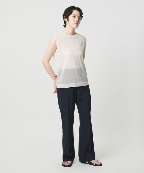 MARW UNITED ARROWS(マルゥ ユナイテッドアローズ)の「<MARW UNITED ARROWS>シアー ノースリーブ ニット(ニット/セーター・レディース・ダークブラウン/ライトグレー/ネイビー/ブラック・FREE)」の7枚目の写真