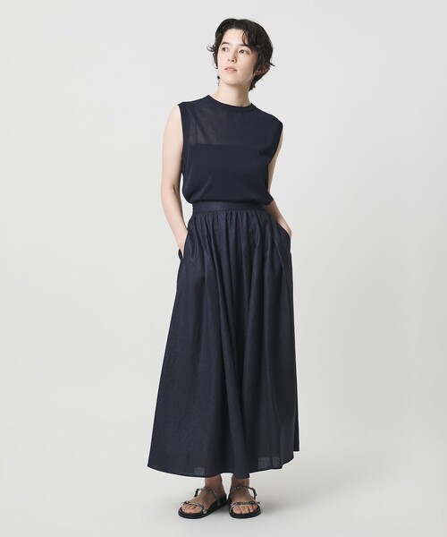 MARW UNITED ARROWS(マルゥ ユナイテッドアローズ)の「<MARW UNITED ARROWS>シアー ノースリーブ ニット(ニット/セーター・レディース・ダークブラウン/ライトグレー/ネイビー/ブラック・FREE)」の9枚目の写真