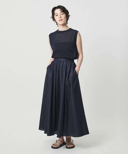 MARW UNITED ARROWS(マルゥ ユナイテッドアローズ)の「<MARW UNITED ARROWS>シアー ノースリーブ ニット(ニット/セーター・レディース・ダークブラウン/ライトグレー/ネイビー/ブラック・FREE)」の5枚目の写真