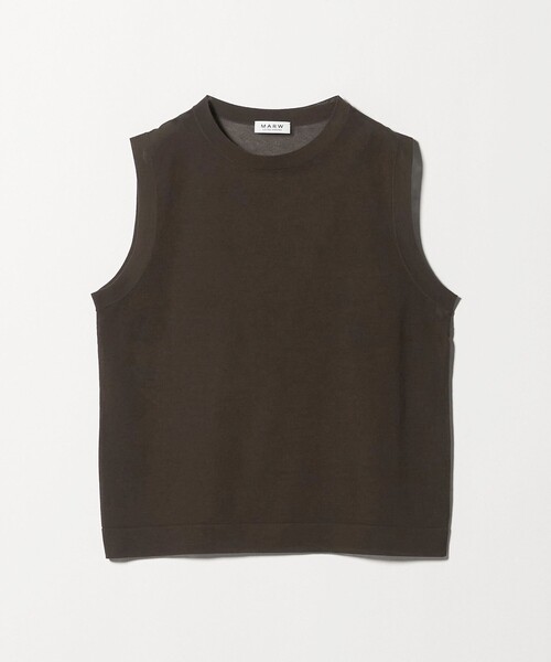 MARW UNITED ARROWS(マルゥ ユナイテッドアローズ)の「<MARW UNITED ARROWS>シアー ノースリーブ ニット(ニット/セーター・レディース・ダークブラウン/ライトグレー/ネイビー/ブラック・FREE)」の9枚目の写真