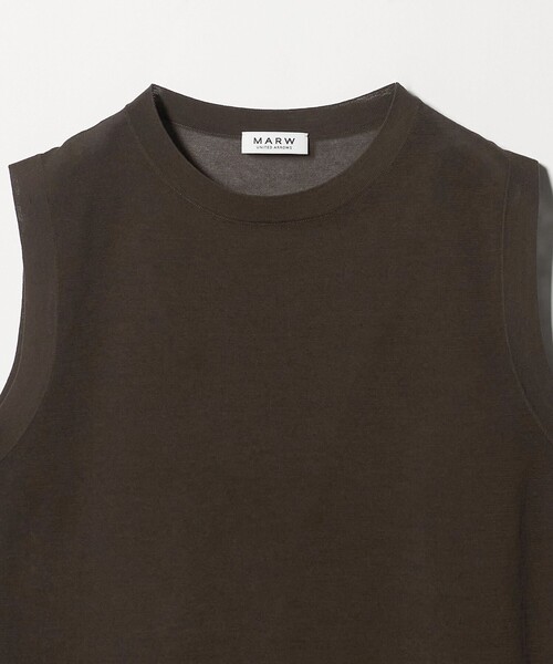 MARW UNITED ARROWS(マルゥ ユナイテッドアローズ)の「<MARW UNITED ARROWS>シアー ノースリーブ ニット(ニット/セーター・レディース・ダークブラウン/ライトグレー/ネイビー/ブラック・FREE)」の11枚目の写真