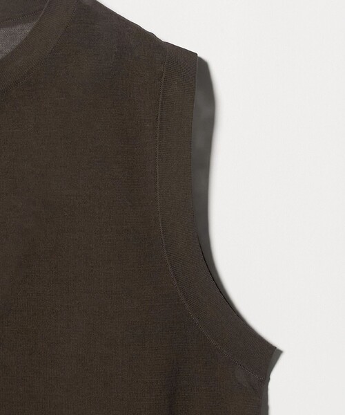 MARW UNITED ARROWS(マルゥ ユナイテッドアローズ)の「<MARW UNITED ARROWS>シアー ノースリーブ ニット(ニット/セーター・レディース・ダークブラウン/ライトグレー/ネイビー/ブラック・FREE)」の12枚目の写真