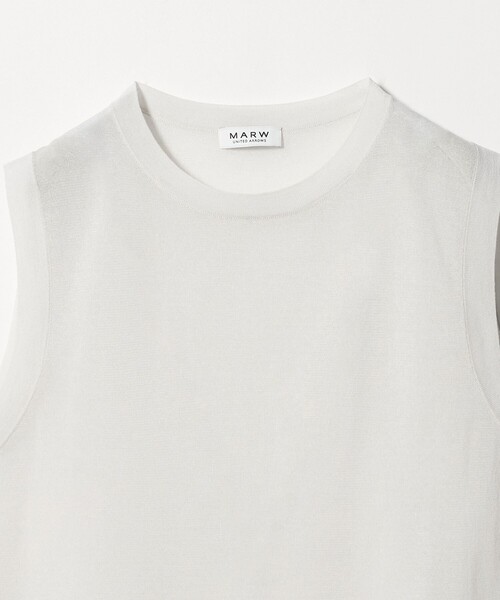 MARW UNITED ARROWS(マルゥ ユナイテッドアローズ)の「<MARW UNITED ARROWS>シアー ノースリーブ ニット(ニット/セーター・レディース・ダークブラウン/ライトグレー/ネイビー/ブラック・FREE)」の21枚目の写真