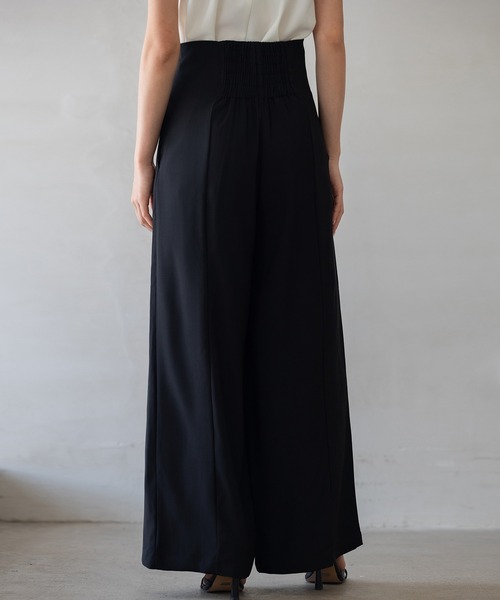 DRESS PLUS（ドレスプラス）の「【生地リニューアル】フロントパールワイドパンツ（その他パンツ・レディース・ブルーグレー/ブラック/ベージュ/ライトグリーン・S/M/L/XL）」の8枚目の写真