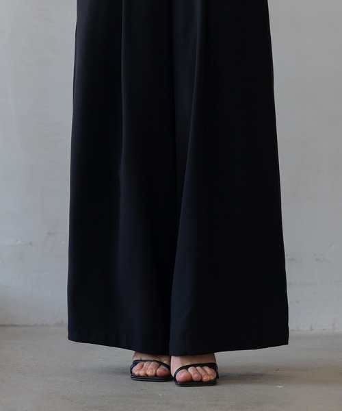 DRESS PLUS（ドレスプラス）の「【生地リニューアル】フロントパールワイドパンツ（その他パンツ・レディース・ブルーグレー/ブラック/ベージュ/ライトグリーン・S/M/L/XL）」の12枚目の写真