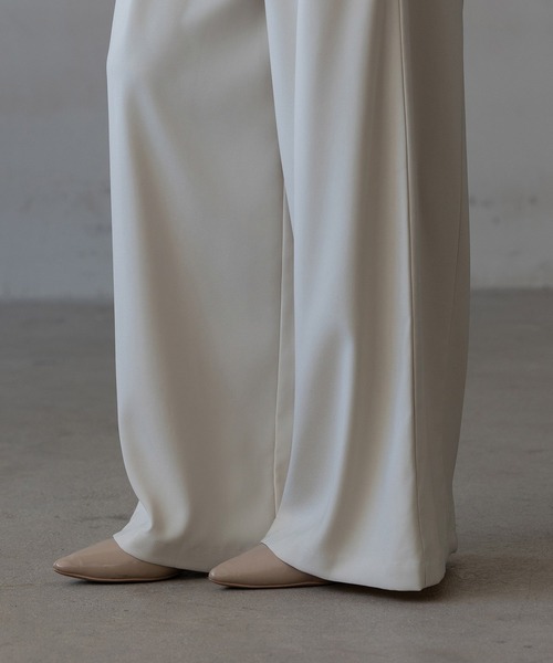 DRESS PLUS（ドレスプラス）の「【生地リニューアル】フロントパールワイドパンツ（その他パンツ・レディース・ブルーグレー/ブラック/ベージュ/ライトグリーン・S/M/L/XL）」の21枚目の写真