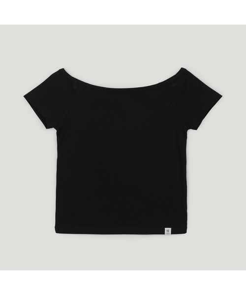 TWEE(トゥウィー)の「ベルボ ベーシック オフショルダー 半袖Tシャツ(Tシャツ/カットソー・レディース・アイボリー/ブラック/グレー・SMALL/MEDIUM)」の2枚目の写真