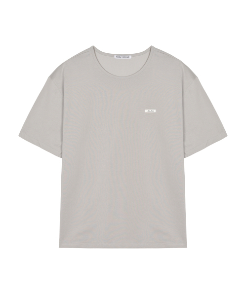 NICK&NICOLE(ニックアンドニコール)の「BIO WASHED LEATHER PATCH T-SHIRT_GRAY(Tシャツ/カットソー・メンズ・その他・SMALL/MEDIUM/LARGE)」の1枚目の写真