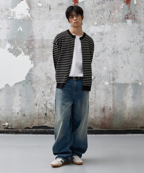 AGOD（エージーオーディー）の「セミカーブデニムパンツ [ミディアムブルー]（デニムパンツ・レディース・その他・MEDIUM/LARGE/X-LARGE/SMALL）」の3枚目の写真