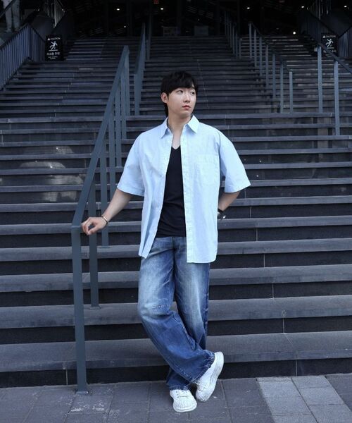 AGOD（エージーオーディー）の「セミカーブデニムパンツ [ミディアムブルー]（デニムパンツ・レディース・その他・MEDIUM/LARGE/X-LARGE/SMALL）」の14枚目の写真
