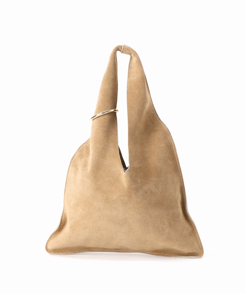 AULENTTI(オウレンティ)の「《NOBLE別注》AULENTTI/オウレンティ スウェードワンハンドルBAG(ショルダーバッグ・レディース・ベージュ/ブラウン・FREE)」の4枚目の写真