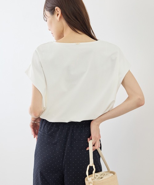 ROPE' PICNIC（ロペピクニック）の「マルチファンクション二の腕すっきり見えカットトップス/UV・接触冷感・吸水速乾（Tシャツ/カットソー・レディース・ブラック/ダークブラウン/オフホワイト/オレンジ/ブルー・FREE）」の11枚目の写真