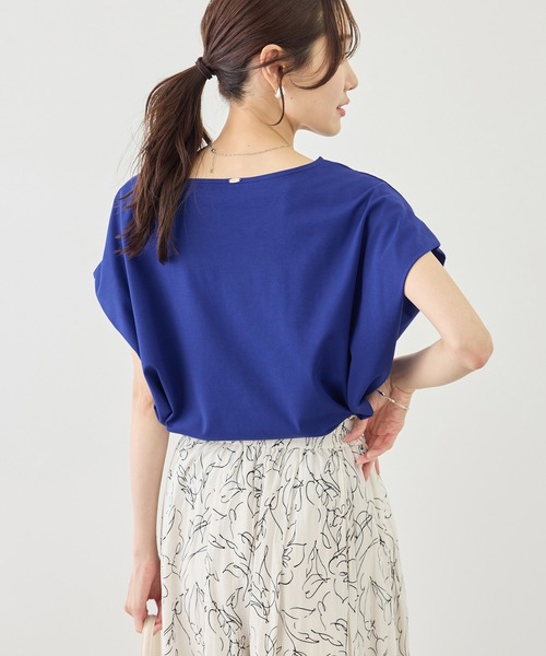 ROPE' PICNIC（ロペピクニック）の「マルチファンクション二の腕すっきり見えカットトップス/UV・接触冷感・吸水速乾（Tシャツ/カットソー・レディース・ブラック/ダークブラウン/オフホワイト/オレンジ/ブルー・FREE）」の17枚目の写真