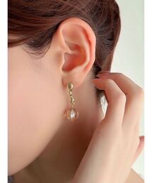 クォーツライクドロップピアス